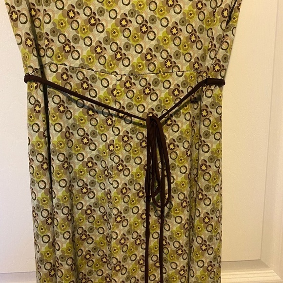 Connected Apparel 70’s Inspired retro green patterned women’s dress size 12 - Picture 7 of 12